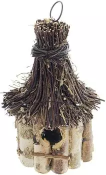 Frank Flechtwaren Vogelhaus "Birke" aus Holz, zum Hängen (109539)