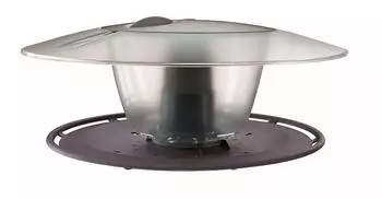 Prosperplast BirdyFeed Round Vogelfutterstation, Kunststoff, steingrau (ZA1543)