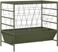 vidaXL Viehfutterspender Olive Gr&uuml;n 100 x 60 x 90 cm
