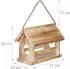 Relaxdays Vogelfutterhaus Tannenholz, FSC-zertifiziert, wetterfest, 24x31x20cm (10042947)