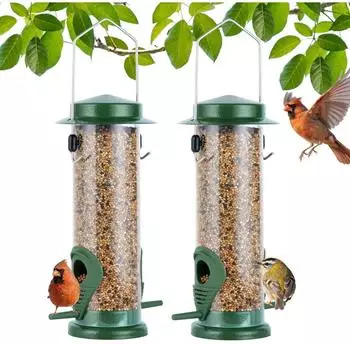 LuxusKollektion Wildvogel-Futterspender aus Edelstahl, 2er-Set