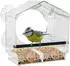 Spetebo Fenster-Vogelfutterhaus transparent mit Saugnäpfen, 20x18cm (3575)