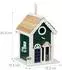 Relaxdays Vogelhaus Holz, mehrfarbig, 18,5x25,5x18,5cm