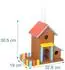 Relaxdays Vogelfutterhaus zum Aufhängen, Holz, bunt