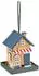 Relaxdays Vogelfutterhaus Holz, zum Aufhängen, Café-Design, 23,5x18x18cm (10037458)