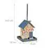 Relaxdays Vogelfutterhaus Holz, zum Aufhängen, Café-Design, 23,5x18x18cm (10037458)