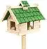 Mucola Vogelfutterhaus aus Holz, weiß, für Ständer geeignet
