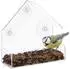 Relaxdays Fenster-Vogelfutterhaus Futterspender 300ml