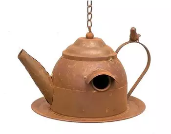 DanDiBo Vogelhaus Gie&szlig;kanne Edelrost, wetterfest (96423)