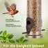 LuxusKollektion Futterspender für Wildvögel, Edelstahl, hängend, 2er-Set