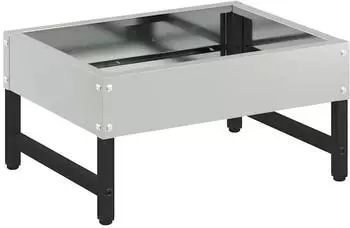 vidaXL Vogel-Feeder silber, verzinkter Stahl, 34x26x16cm