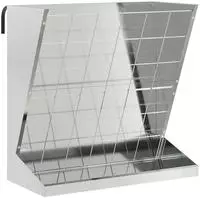 vidaXL Heu Futterspender Silber 71 x 33 x 70 cm Verzinkter Stahl