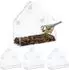Relaxdays Fenster-Vogelfutterhaus 4er-Set, transparent, Kunststoff, 15x15x7cm