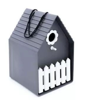 Spetebo Vogelhäuschen zum Hängen, Kunststoff, anthrazit, 20x15cm (39261)