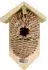 Dehner Kadlin Wildvogel-Nistbeutel Seegras/Holz, Einflugloch Ø 3,5cm, 26x14x10cm (1547074)