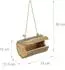 Relaxdays Vogelfutterhaus, Holz, hellbraun, 18x12x12,5cm