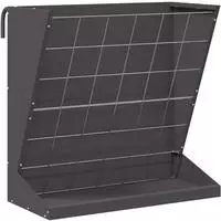 vidaXL Heu Futterspender Schwarz 71 x 33 x 70 cm Kaltgewalzter Stahl