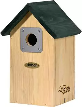 Dobar VOBU Nistkasten Spitzdach mit Spechtschutz, Holz (22350FSCe)