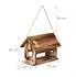 Relaxdays Vogelfutterhaus Holz, zum Aufhängen, 24x30x21cm, braun
