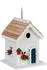 Relaxdays Vogelvilla Deko-Vogelhaus, Holz, mehrfarbig, wetterfest