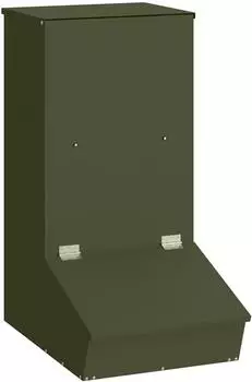 vidaXL Schweinfutterspender, Metall, olivgr&uuml;n, 55x38x76cm (874637)