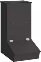 vidaXL Schweinfutterspender Schwarz 55 x 38 x 76 cm 20 kg