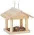 Relaxdays Mini-Vogelhaus zum Aufhängen, unbehandeltes Holz, 26x22x22cm