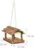 Relaxdays Vogelfutterhaus Holz mit Rinde und Moos, zum Hängen, 19x21x23cm