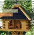 Deko Shop Hannusch Vogelhaus V20 XXL mit Solarbeleuchtung, imprägniertes Strukturputzdach