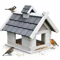 Mucola Vogelhaus Vogelfutterhaus Holz Vogelvilla Vogelh&auml;user Futterhaus...