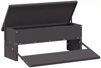 vidaXL H&uuml;hnertretfeeder 5kg, schwarz (48,5 x 39,5 x 19 cm)