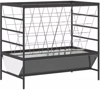 vidaXL Viehfutterspender verzinkter Stahl 100x60x90cm silber (874659)