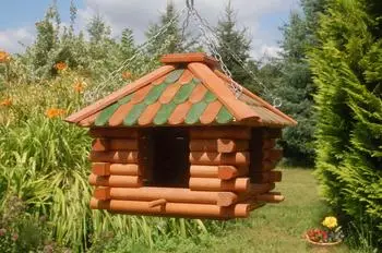 Deko Shop Hannusch V13g Luxus-Vogelhaus zum Aufhängen, grün (V13g hängend)