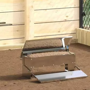 vidaXL H&uuml;hnertretfeeder verzinkter Stahl 48,5x39,5x19cm (874674)
