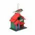 Relaxdays Deko Vogelhaus, Landhausstil, Holz, zum Aufhängen, 21x20x13,5cm (10052873_470)