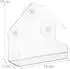 Relaxdays Fenster-Vogelfutterhaus 2er Set, 3 Saugnäpfe, transparent, 15x15x7cm