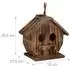Relaxdays Vogelhaus hängend, Holz, braun, 19x28,5x10,5cm