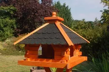 Deko Shop Hannusch Vogelhaus V20 mit Bitumenschindeln, XXL (V20 bitum)