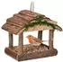 Relaxdays Vogelfutterhaus zum Aufhängen, Holz, natur, 22x19x16,5cm (10034422)