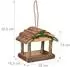 Relaxdays Vogelfutterhaus zum Aufhängen, Holz, natur, 22x19x16,5cm (10034422)