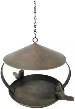 Dehner Natura Premium Wildvogel-Futterspender Sahara, Metall, schwarz, &Oslash;19cm (4447017)