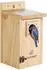 LuxusKollektion Vogelhaus Holz mit Raubtierschutz, blau, 3,8cm Einflugloch