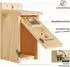 LuxusKollektion Vogelhaus Holz mit Raubtierschutz, blau, 3,8cm Einflugloch