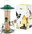 LuxusKollektion Vogelfutterspender Metall, grün, 4 Futteröffnungen, 1,5 Pfund