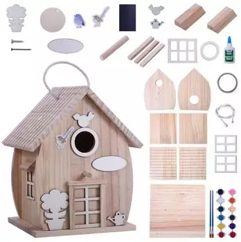 LuxusKollektion Vogelhaus DIY-Bausatz Kiefernholz, h&auml;ngend