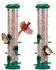 LuxusKollektion Vogelfutterspender 38cm, 6 Anflugstangen, grün (Clear Tube)