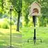 LuxusKollektion Vogelhaus-Ständer verstellbar 203cm mit Erdspieß, schwarz