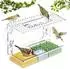 LuxusKollektion Vogelfutterhaus Fenster, transparent, Saugnäpfe, abnehmbares Tablett