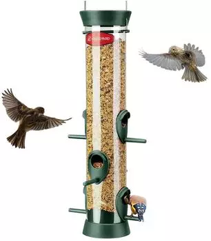LuxusKollektion Vogelfutterstation 6 Anflugstangen 38cm, gr&uuml;n