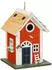 Relaxdays Vogelvilla Holz, wetterfest, bunt, 18,5x25x18,5cm